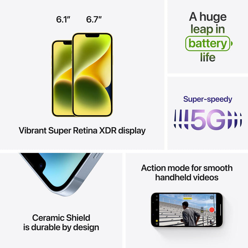 Apple iPhone 14 128GB Sim Free Mobile Phone, UK version
