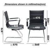 Dams Bari cantilever visitors chair black, UK version
