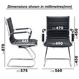 Dams Bari cantilever visitors chair black, UK version