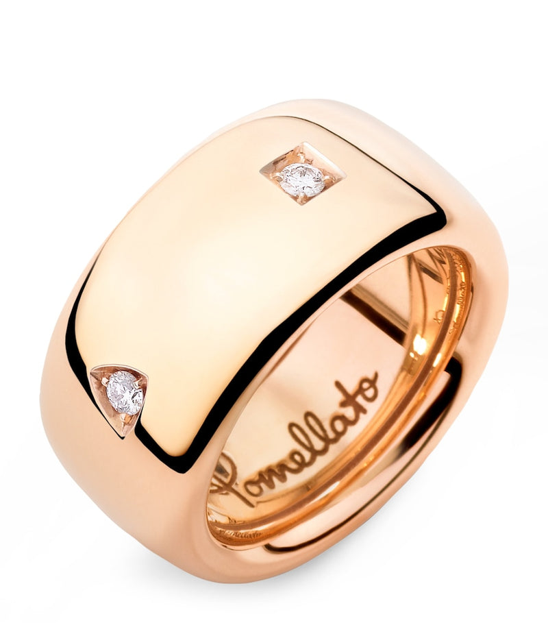 Pomellato Iconica rose gold diamond ring, UK version