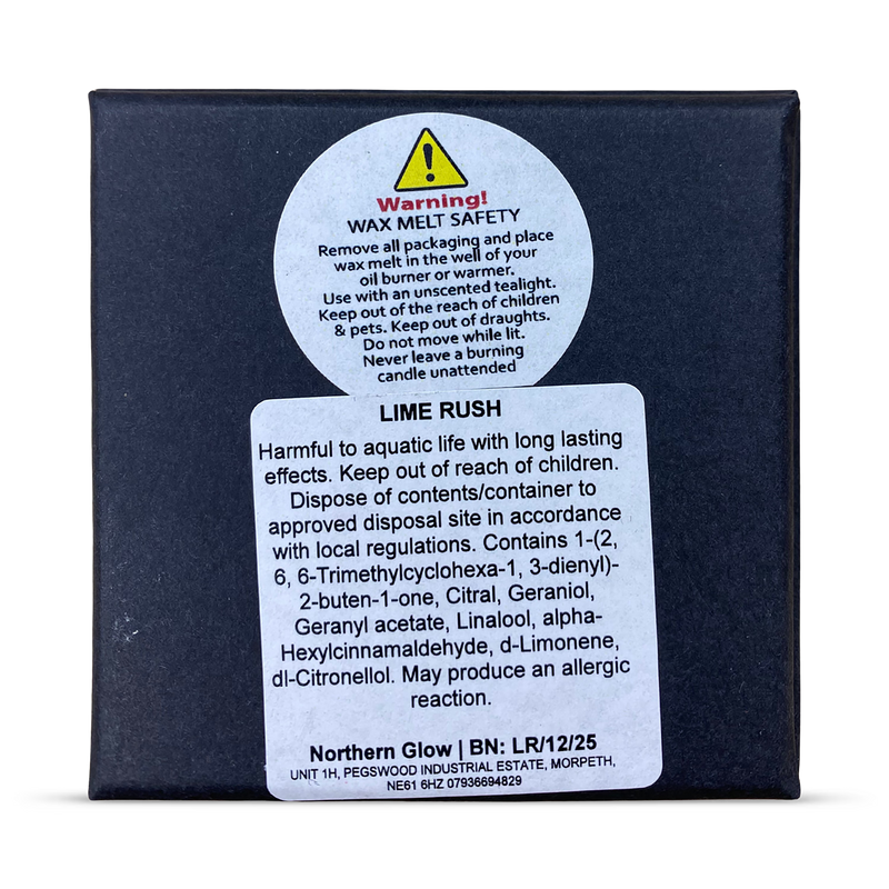 Lime Rush scented wax melt 90g (British brand)