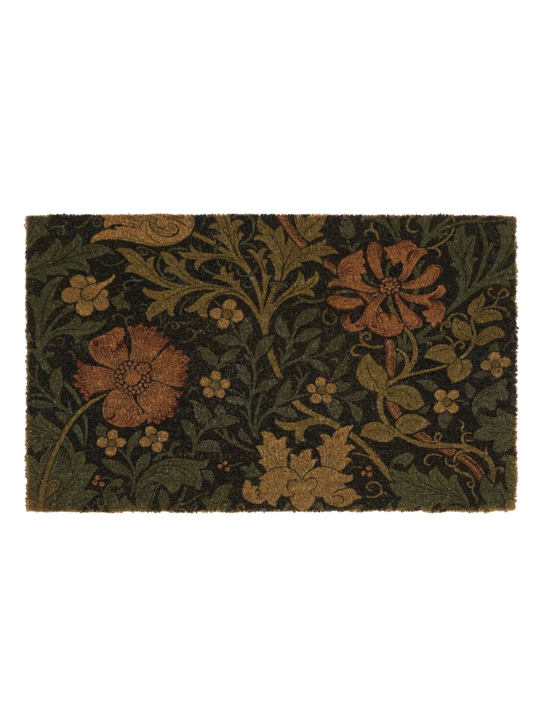 Morris & Co Compton coir doormat multicolored floral - British product