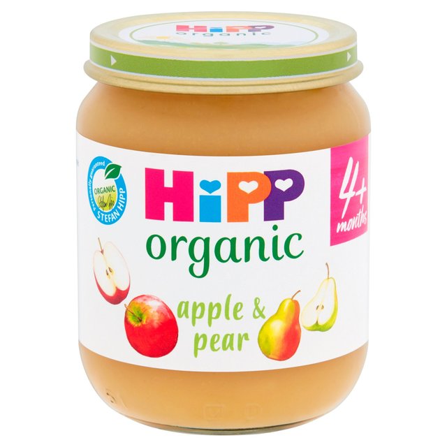 HiPP Organic Apple & Pear Baby Food Jar 4+ Months    125g GOODS M&S   