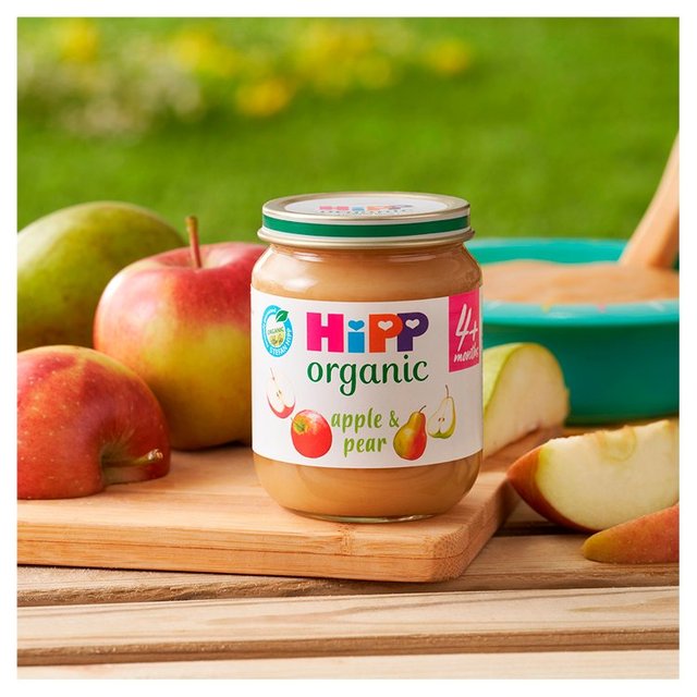 HiPP Organic Apple & Pear Baby Food Jar 4+ Months    125g GOODS M&S   