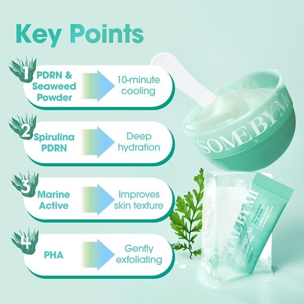 SOME BY MI Spirulina PDRN soothing sherbet mask 10 sachets - British product