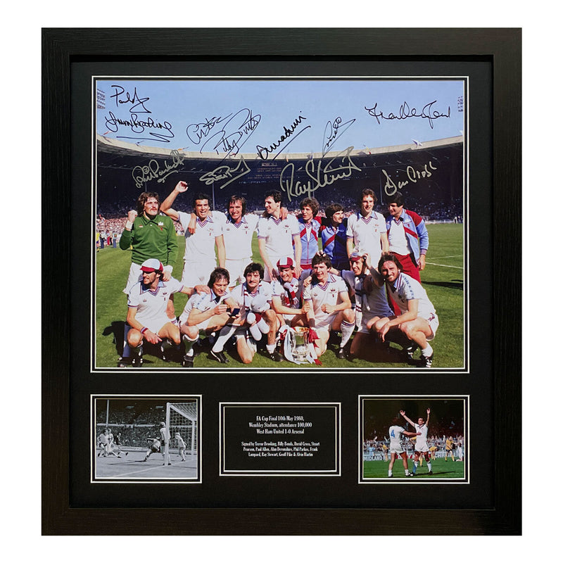 Allstarsignings West Ham signed framed photograph 1980 FA Cup (British brand)