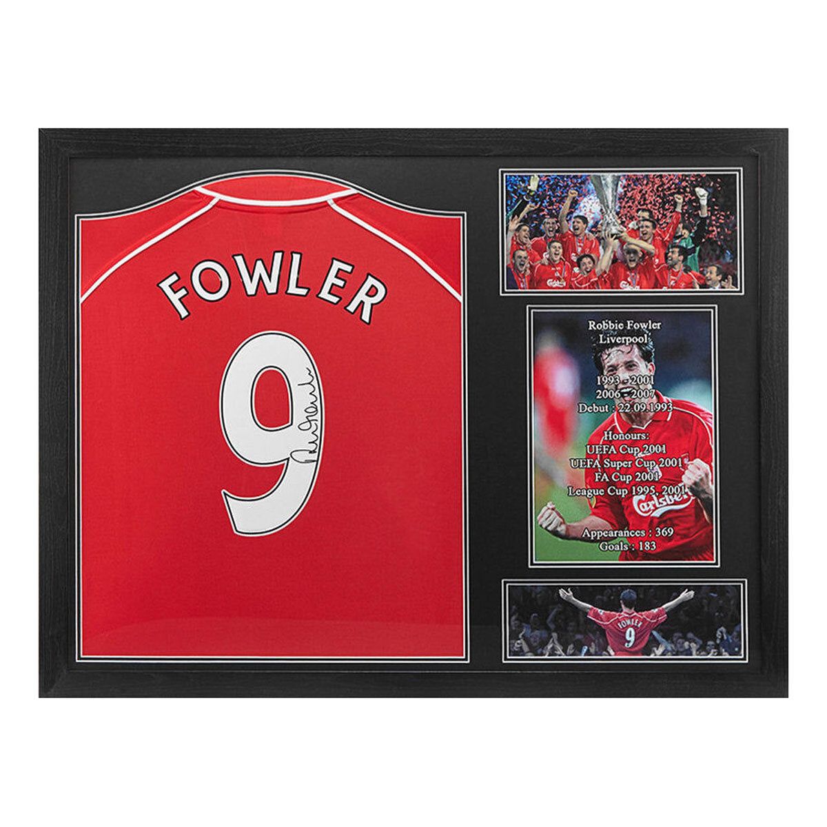 Robbie Fowler Signed Framed Liverpool Shirt GOODS Costco UK