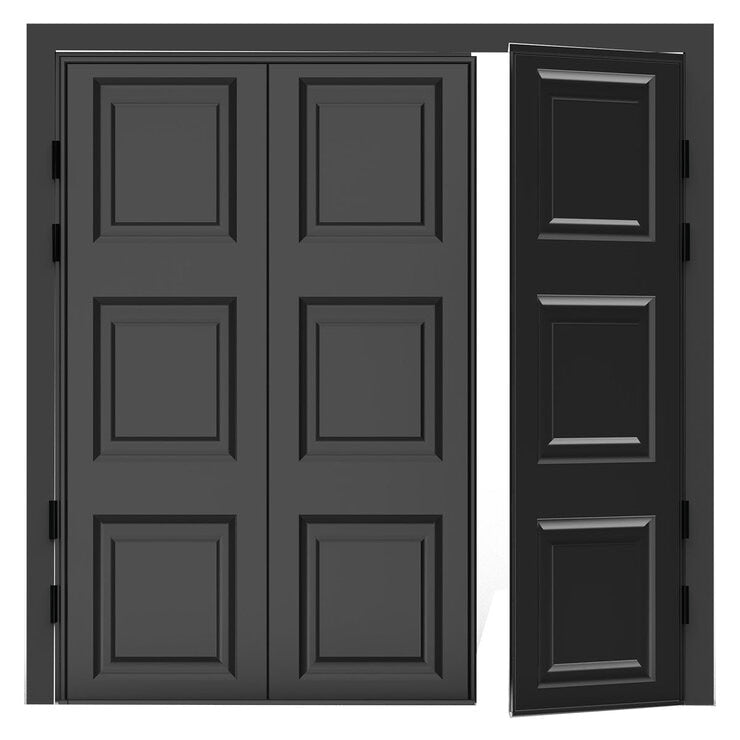 Cardale black side hinge garage door, steel, made to measure (British brand)