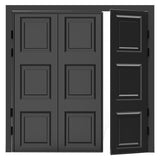 Cardale black side hinge garage door, steel, made to measure (British brand)