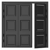 Cardale black side hinge garage door, steel, made to measure (British brand)