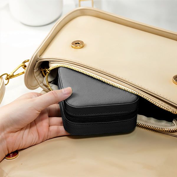 Livingandhome Portable PU Leather Travel Jewellery Box