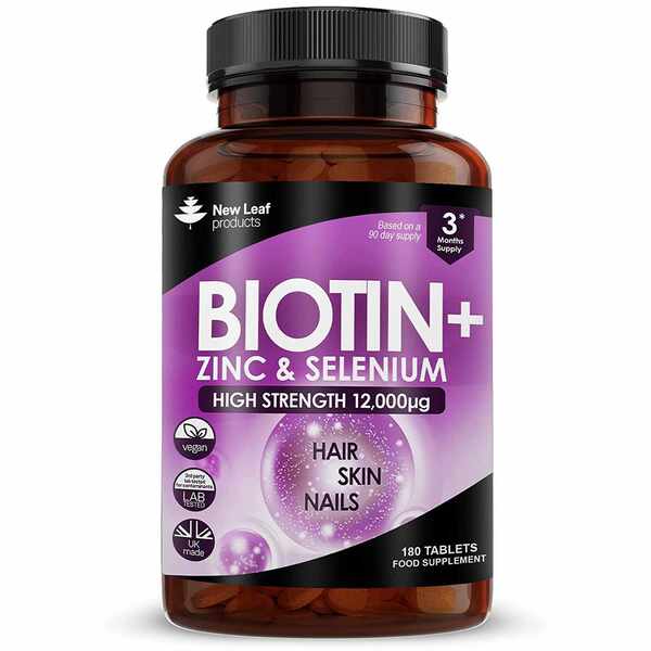 Biotin Hair Growth Vitamins 12000 mcg - With Zinc & Selenium GOODS Superdrug   