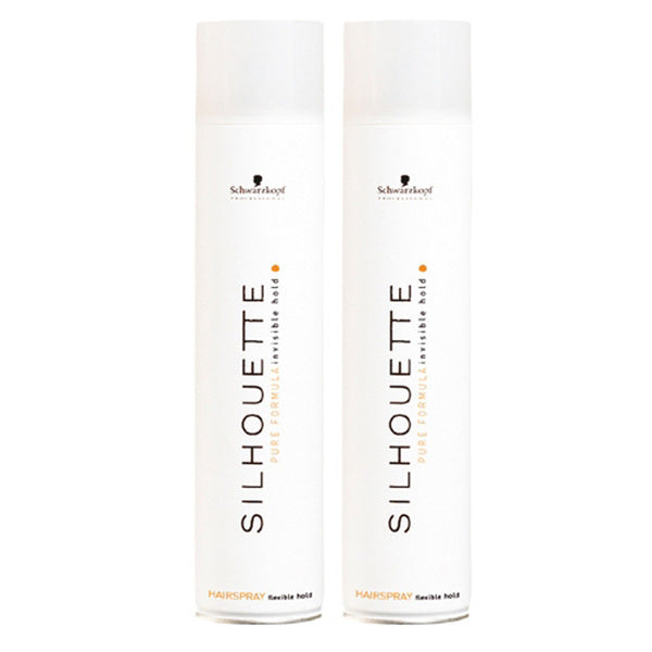 Silhouette flexible hold hairspray double pack 300ml, imported from the UK