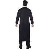 Smiffys priest costume black with robe collar and cross necklace - British product