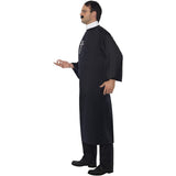 Smiffys priest costume black with robe collar and cross necklace - British product