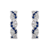 Costco sapphire diamond hoop earrings 14ct white gold, imported from the UK