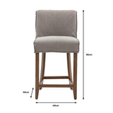 Gallery bar stool grey linen 2 pack - British product