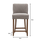 Gallery bar stool grey linen 2 pack - British product