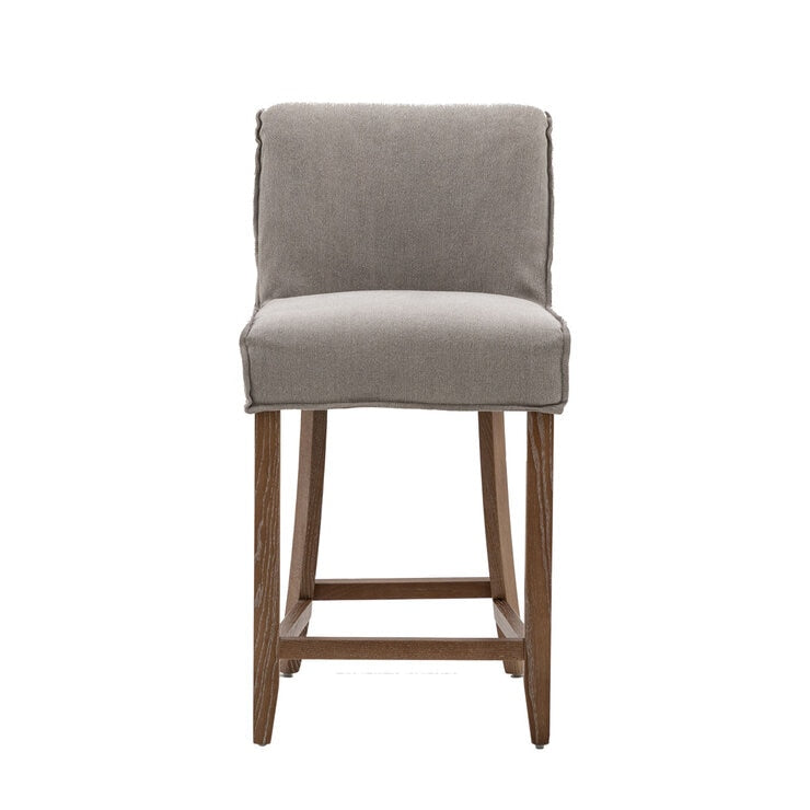 Gallery bar stool grey linen 2 pack - British product