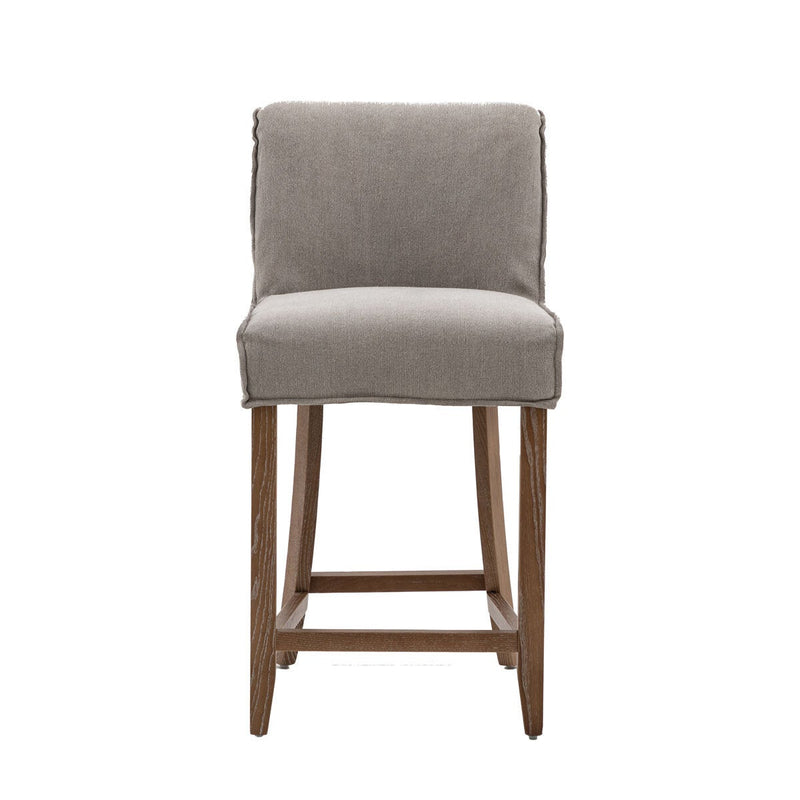 Gallery bar stool grey linen 2 pack - British product