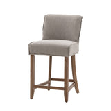 Gallery bar stool grey linen 2 pack - British product