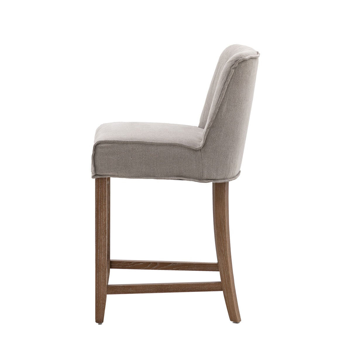 Gallery bar stool grey linen 2 pack - British product