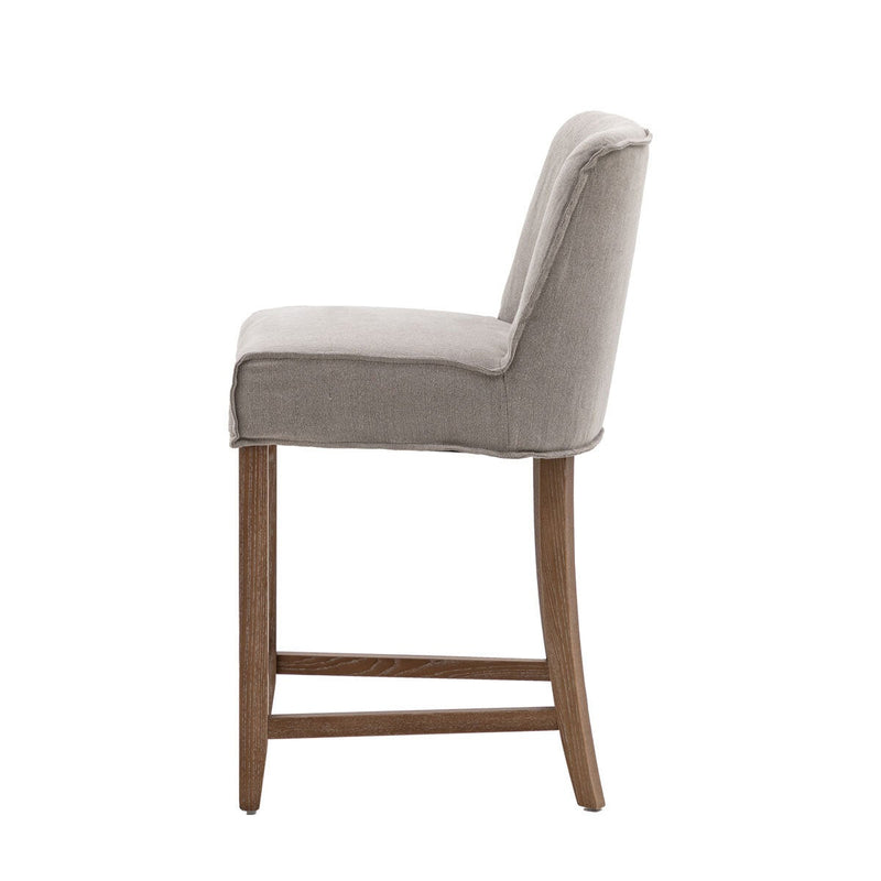 Gallery bar stool grey linen 2 pack - British product