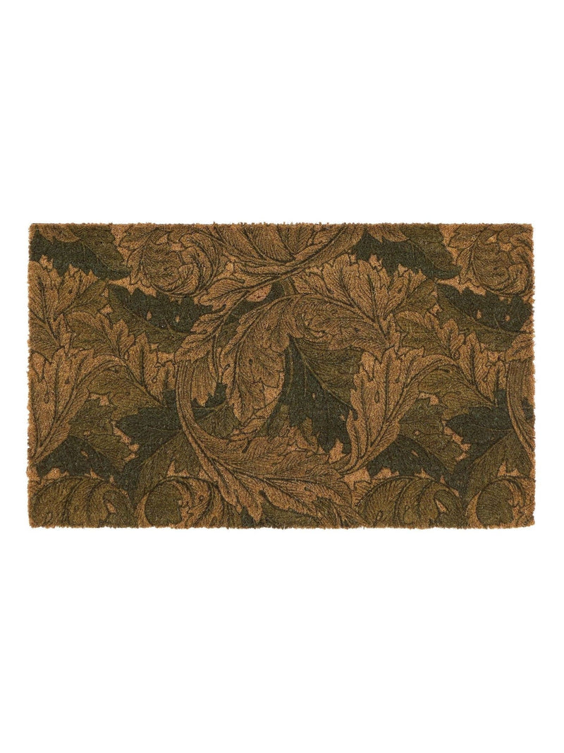 Morris & Co Acanthus coir doormat green - British product
