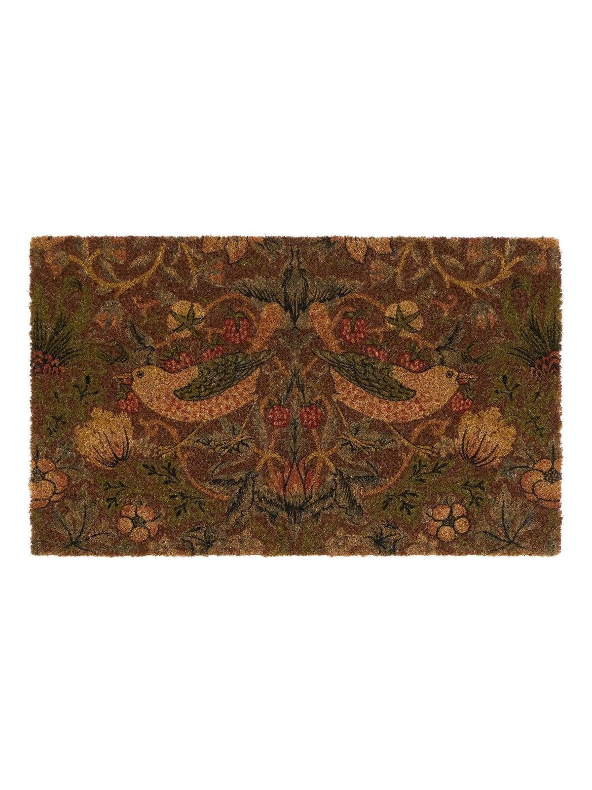 Morris & Co Strawberry Thief coir doormat 75x45cm, imported from the UK