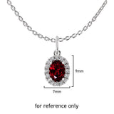Costco oval cut ruby diamond halo pendant 14ct white gold (British brand)