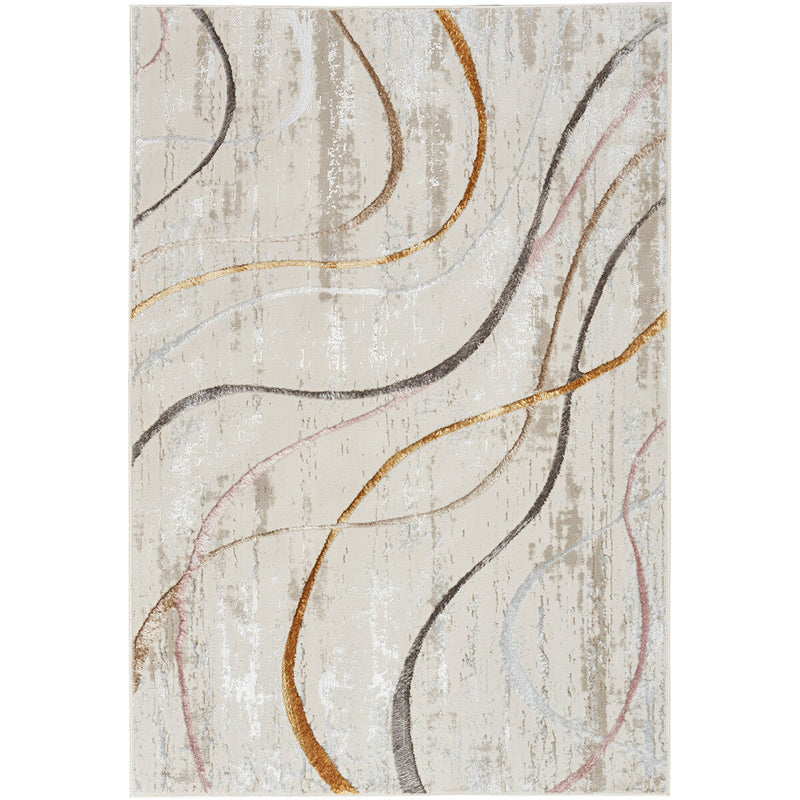 Nourison Glitz Ivory Multi Area Rug in 3 sizes, UK version