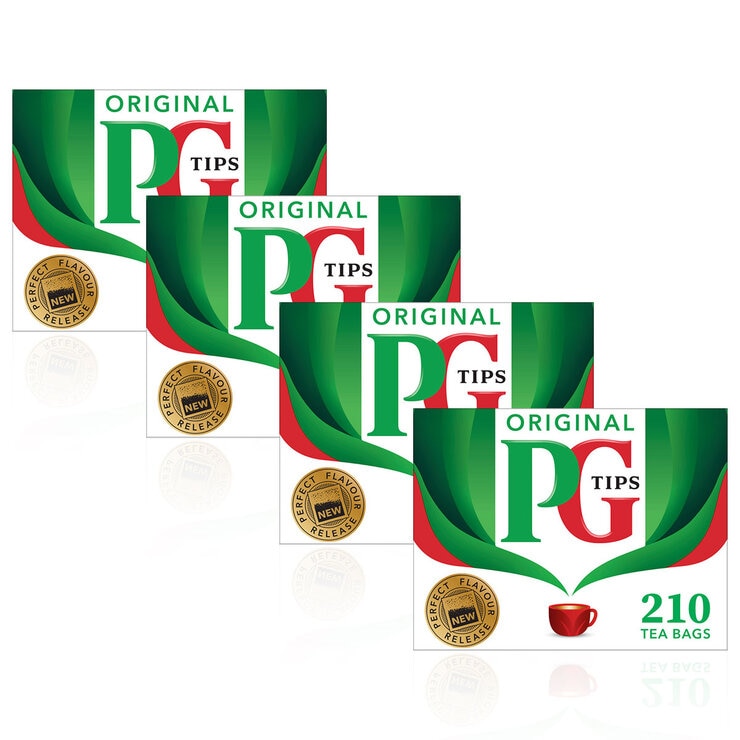 PG Tips black tea bags 4 x 210, imported from the UK
