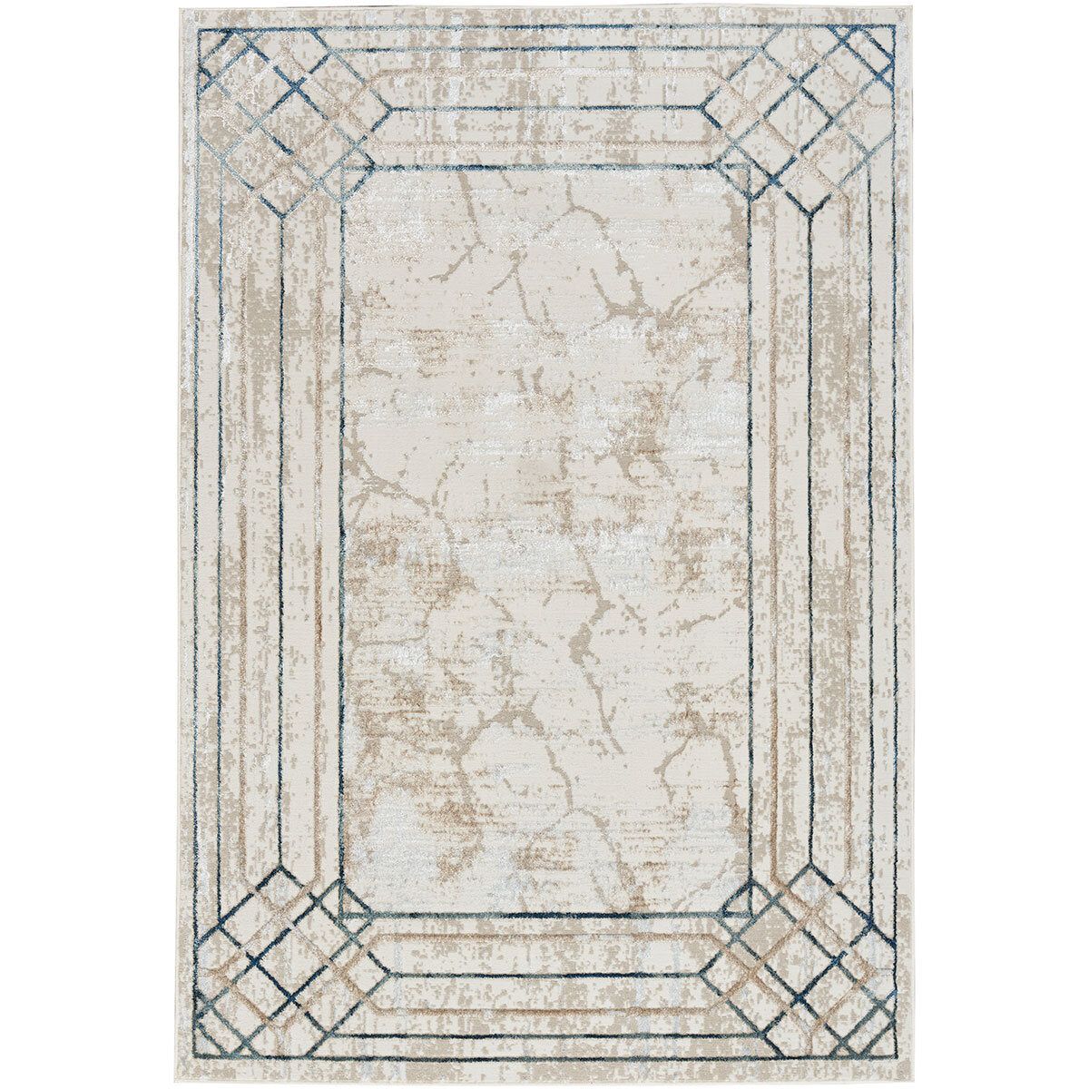 Glitz Ivory Taupe Rug in 3 Sizes GOODS Costco UK