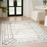 Glitz Ivory Taupe Rug in 3 Sizes GOODS Costco UK