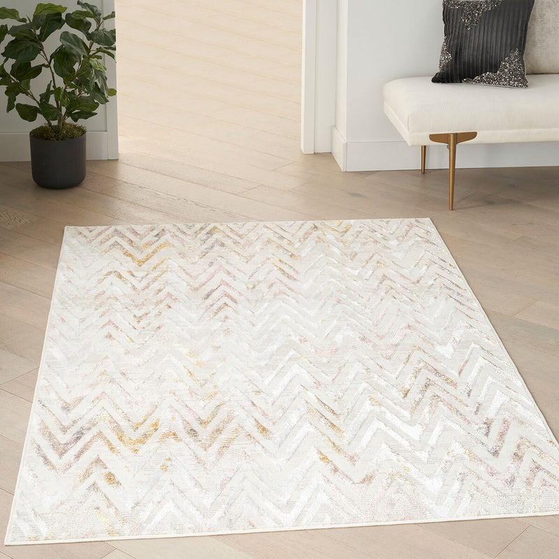 Nourison Glitz Multi Rug geometric area rug, UK version