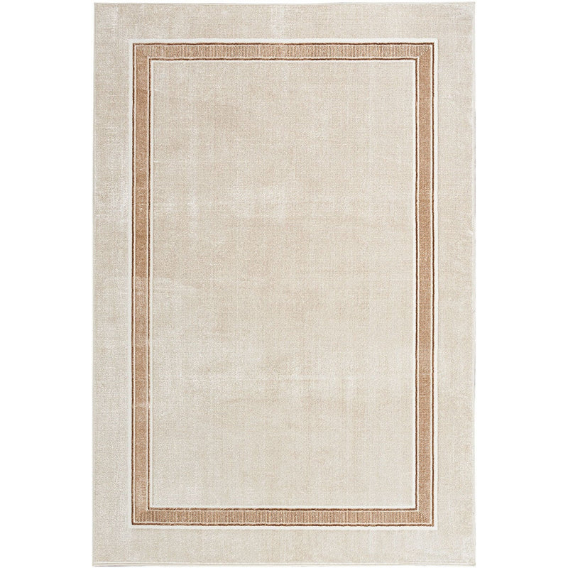 Nourison Glitz cream border rug 300 x 239 cm, imported from the UK