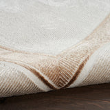 Nourison Glitz Cream Border rug available in three sizes, UK version