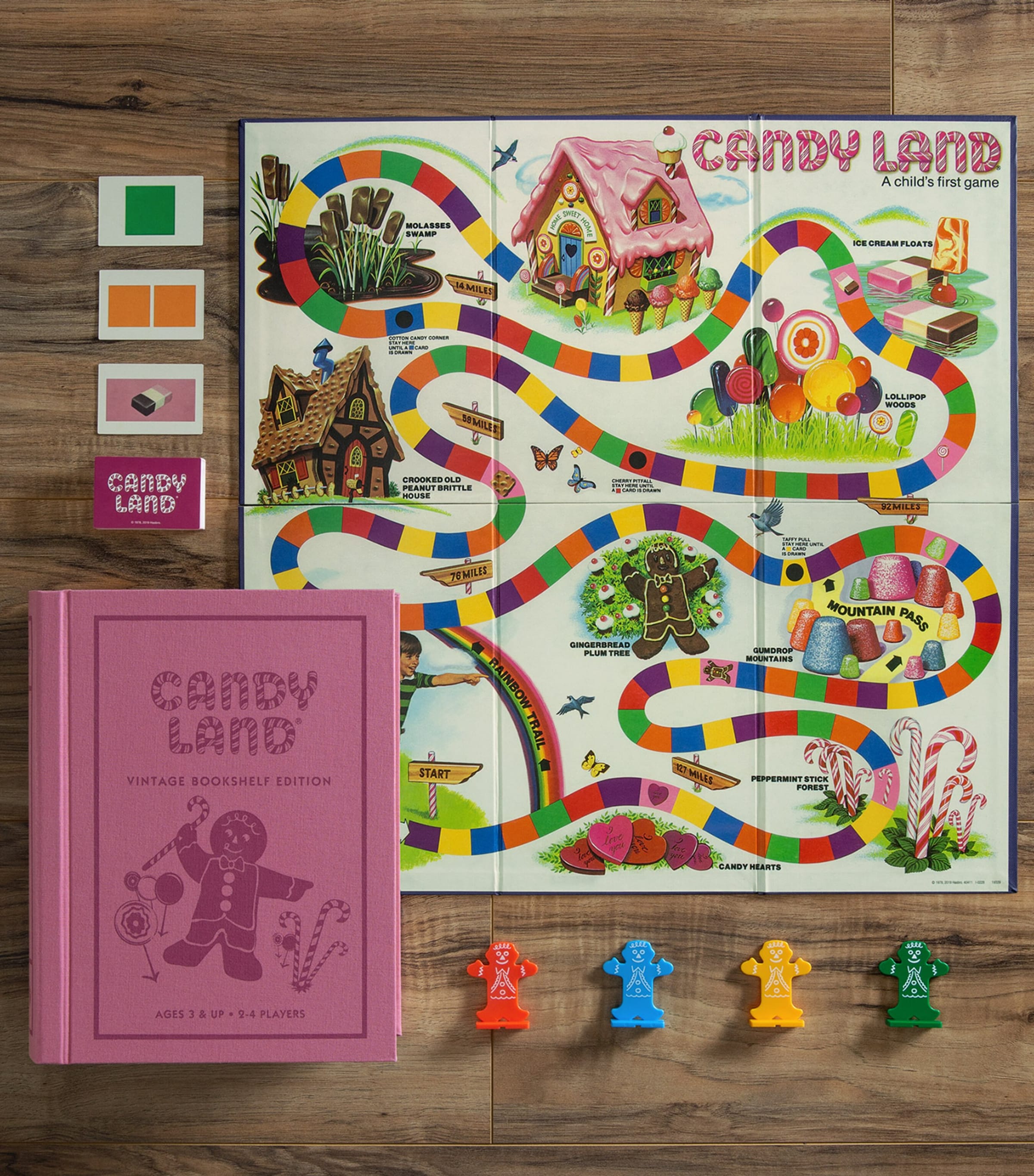 Vintage Bookshelf edition Candy Land board game for 2-4 players (British brand)