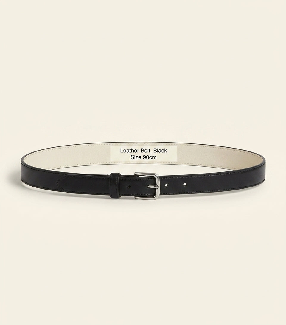 McQueen leather T-Bar belt, UK version