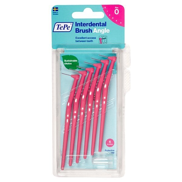 TePe Interdental Brush Angle Pink Size 0 6 pack