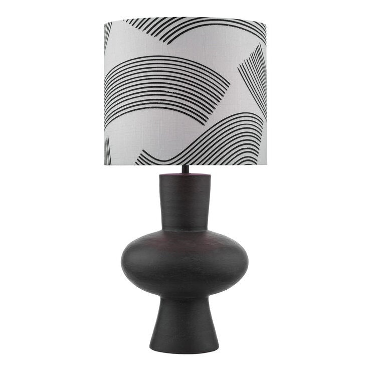 Miho black & bronze table lamp, imported from the UK