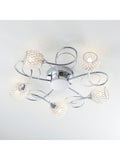 Gallery Home Chrome 5 Light Flush Edmonton Flush Ceiling Light