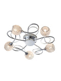Gallery Home Chrome 5 Light Flush Edmonton Flush Ceiling Light
