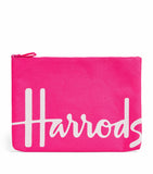 Harrods Large Cotton Logo Pouch, UK version