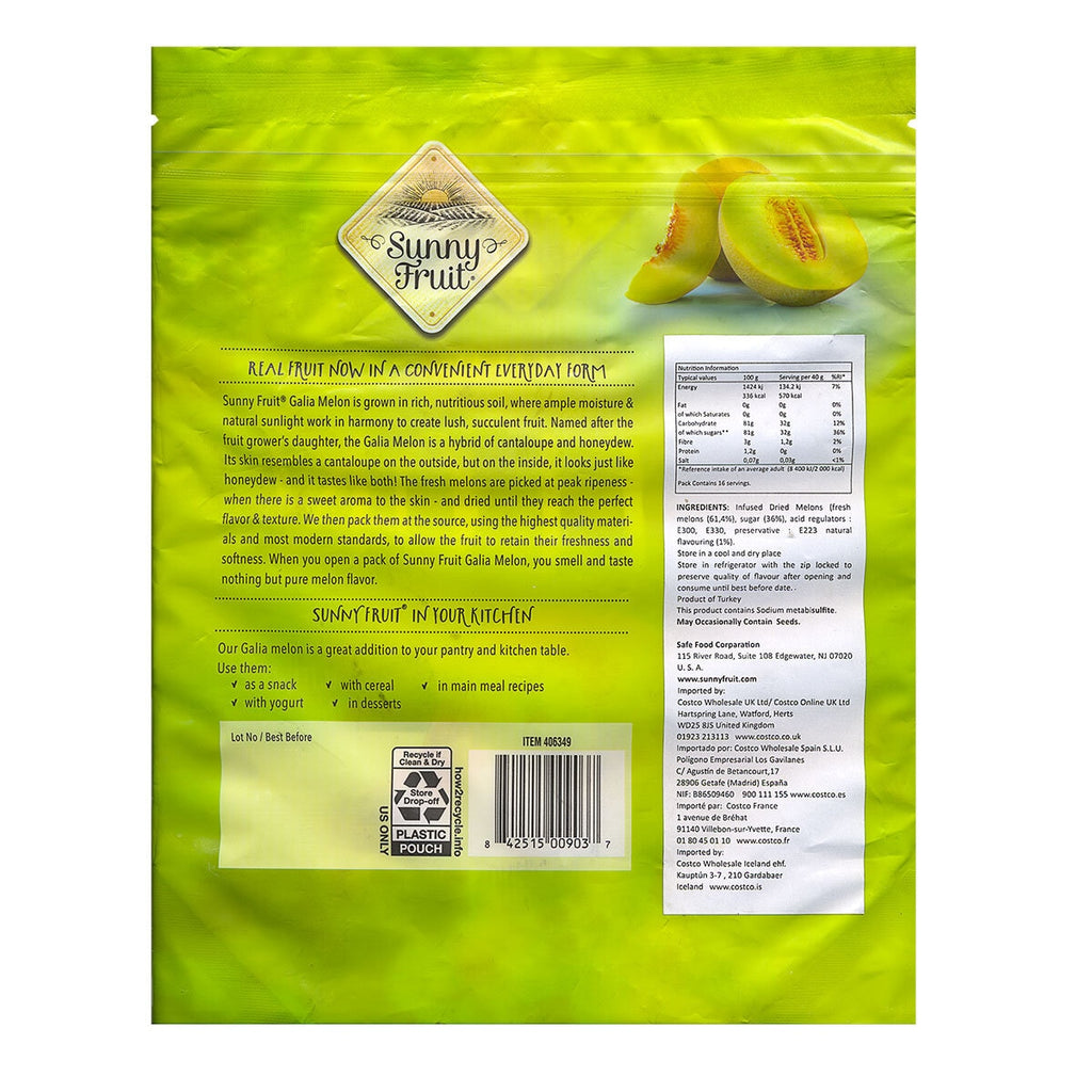 Sunny Fruit Dried Melon, 624g