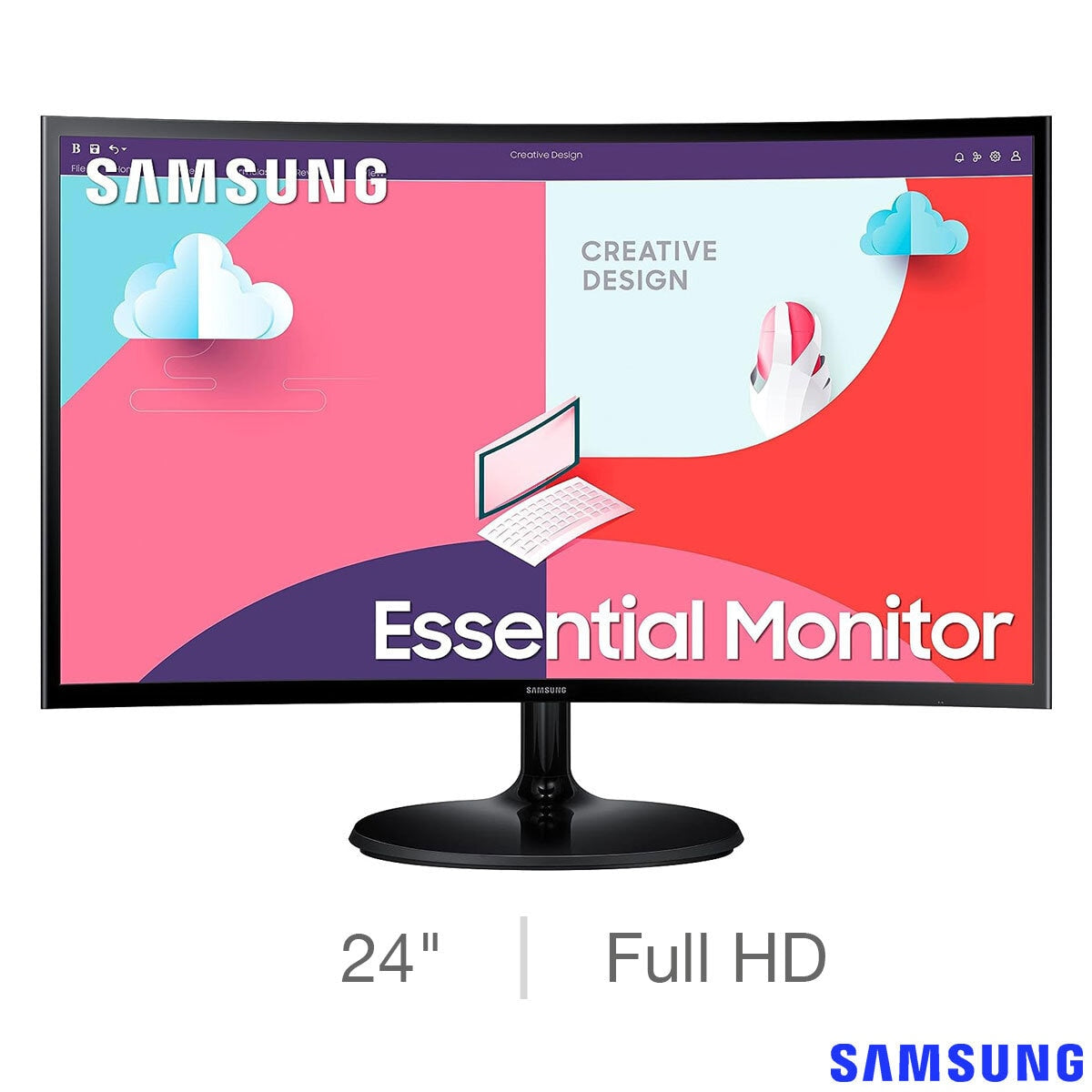 Samsung S36C 24 Inch Full HD 75Hz VA Curved Monitor, LS24C360EAUXXU GOODS Costco UK