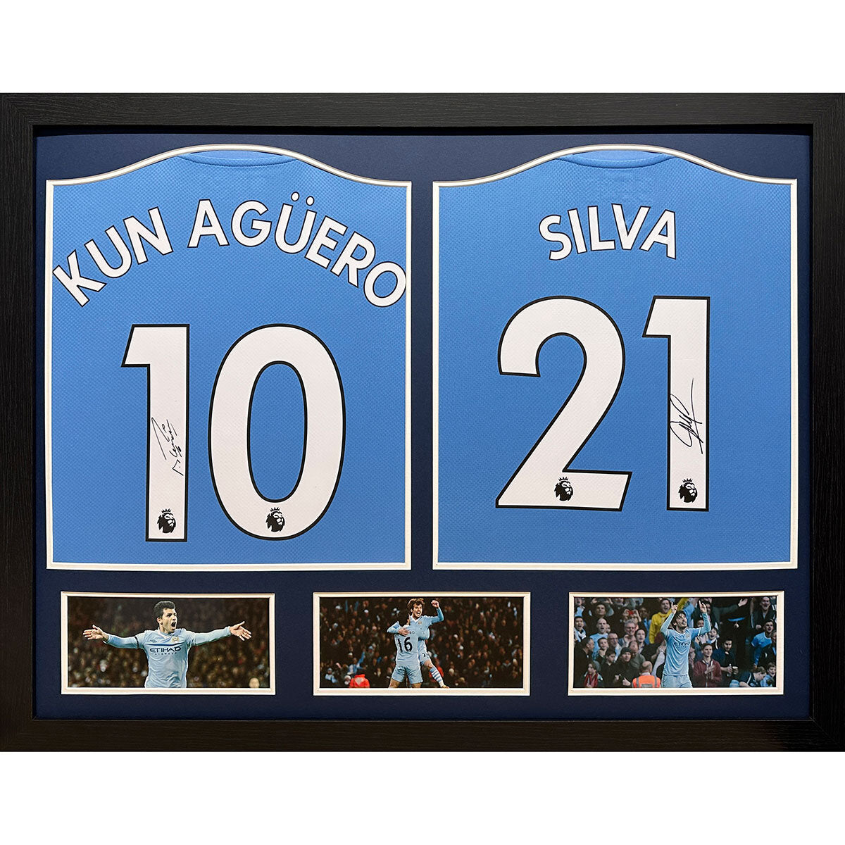 Sergio Aguero & David Silva Double Signed Framed Manchester CityShirts GOODS Costco UK