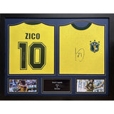 Zico & Sócrates Double Signed Framed Brazil Shirts 478072 GOODS Costco UK