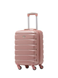 Flight Knight Rose Gold Flight Knight 55x35x25cm 4 Wheel ABS Hard Case Cabin Carry On Hand Black Luggage