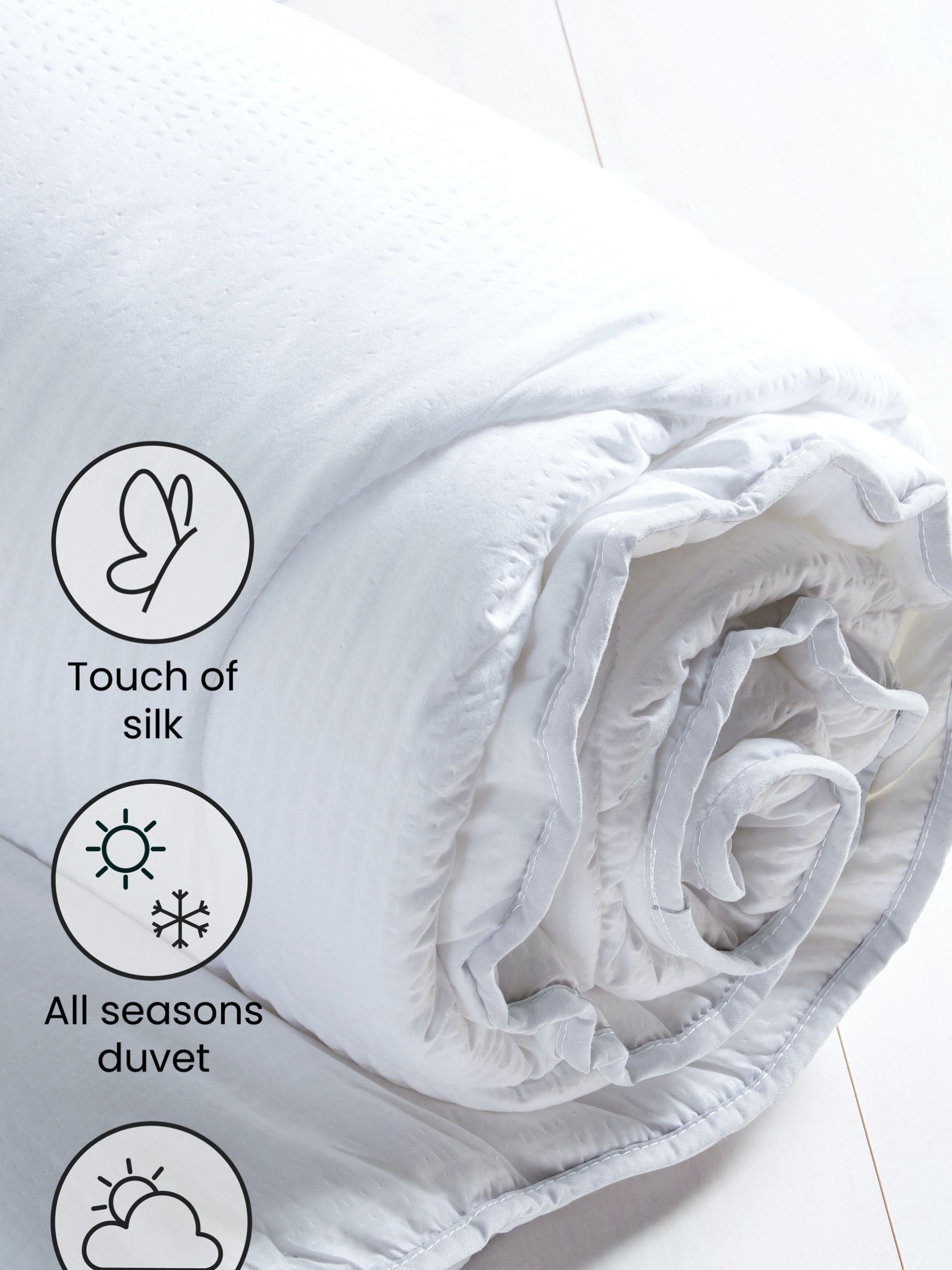 Sleep In Silk 13.5 Tog All Season Duvet Single (British brand)